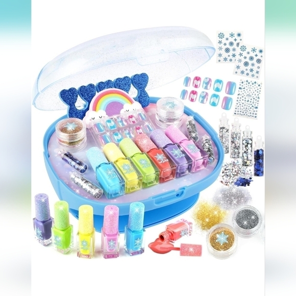 Nail Studio Set for Girls- Polish, Fan, Sticker, Buffers, & More Included! NIB - Picture 6 of 7